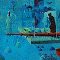 BALANCOIRE 146X89cm 2007 sur toile